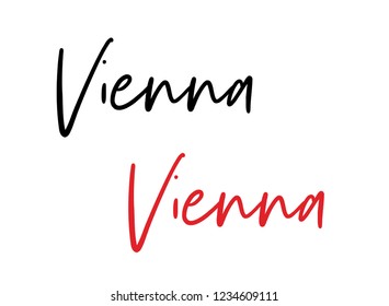 Vienna calligraphy vector quote 