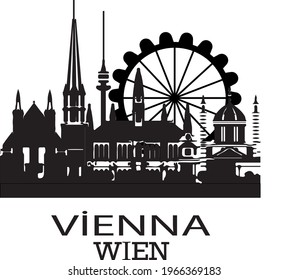 Vienna City Landmark Architecture Vector Design