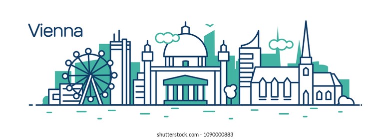 Vienna City. Vector illustration