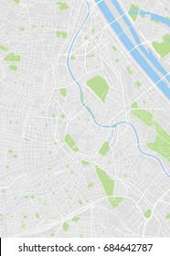 Vienna colored vector map