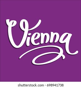 Vienna lettering. Vector illustration.
