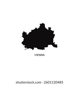 VIENNA Map Vector Stock Image.