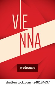 Wiener Plakatdesign. Vektorgrafik.