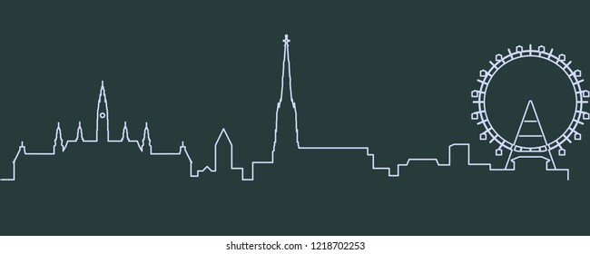 Vienna Single Line Skyline