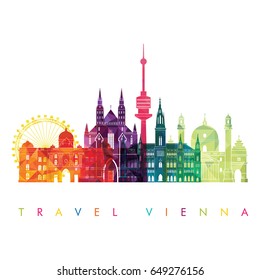 Vienna skyline. Vector illustration