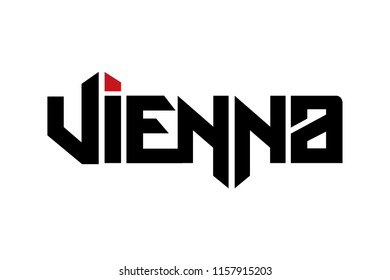 Vienna typography design vector, for t-shirt, poster and other uses
