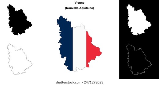 Conjunto de mapas esquemáticos del departamento de Viena