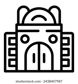 Viennese mansion icon outline vector. Traditional cultural treasure. Travel tourist attraction