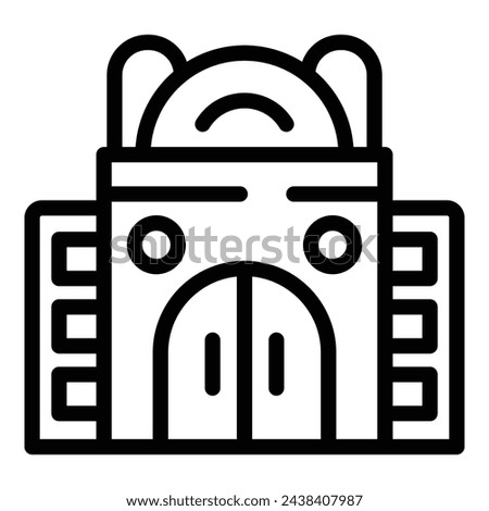 Viennese mansion icon outline vector. Traditional cultural treasure. Travel tourist attraction