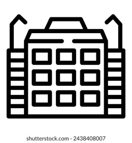 Viennese opera house icon outline vector. Vienna city architecture. Metropolis historical heritage