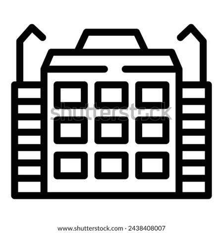 Viennese opera house icon outline vector. Vienna city architecture. Metropolis historical heritage