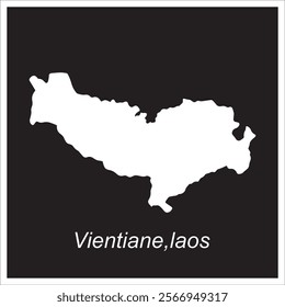 Vientiane map vector illustration symbol design