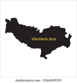 Vientiane map vector illustration symbol design