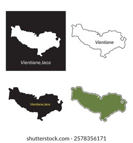 Vientiane map vector illustration symbol design