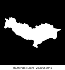 Mapa de la prefectura de Vientián, división administrativa de la República Democrática Popular Lao. Ilustración vectorial.