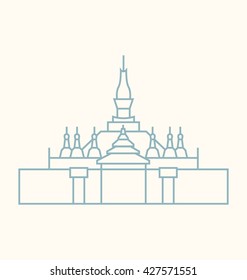 Vientiane  Vector Illustration