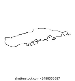 Vieques map, administrative division of Puerto Rico. Vector illustration.