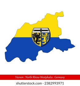 Viersen Flag - North Rhine-Westphalia,Germany (EPS)