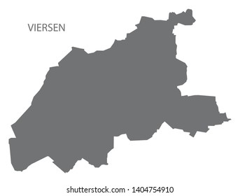 Viersen grey county map of North Rhine-Westphalia DE