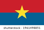 Vietcong Flag Illustration Flat Design Vector