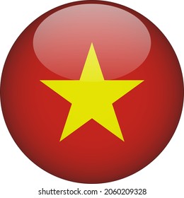 Vietnam 3D Rounded Country Flag Icon