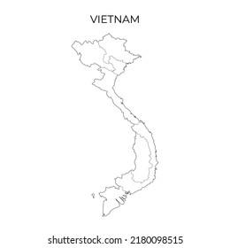 Vietnam Administrative Division Map Regions Vietnam Stock Vector ...