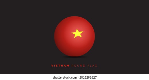 Vietnam Ball Flag vector illustration. Good template for Vietnam national day design.