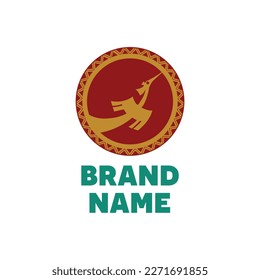 Vietnam bird traditional logo. Lac bird logo.