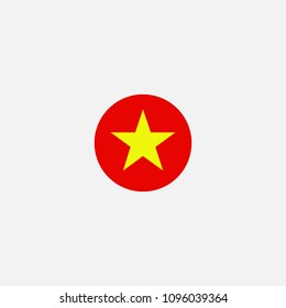 Vietnam Circle Flag Vector Illustration