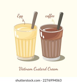 Vietnam Custard Cream make with ice cream and whipped egg and coffee
