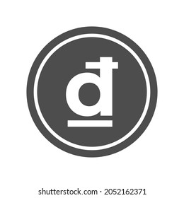 Vietnam Dong coin solid icon. High quality and very suitable for your design, web design, mobile app design, etc. Flat design vector illustration.