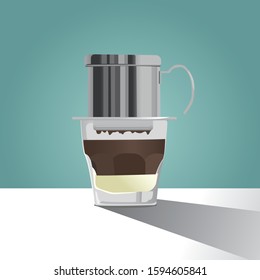 Vietnam Drip Coffee vector illustration