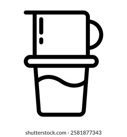 Vietnam Drip Icon for Cafe Coffee Restaurant