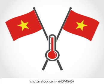 Vietnam Emblem Hot Temperature