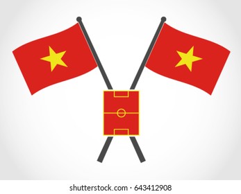 Vietnam Emblem Soccer Field