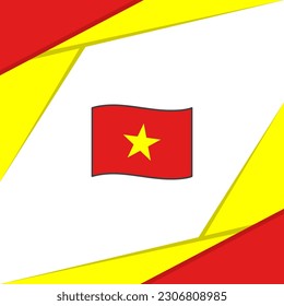 Plantilla de diseño de fondo de resumen de la bandera de Vietnam. Cartel del Día de la Independencia de Vietnam en medios sociales. Vietnam