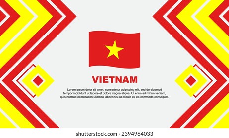 Vietnam Flag Abstract Background Design Template. Vietnam Independence Day Banner Wallpaper Vector Illustration. Vietnam Design