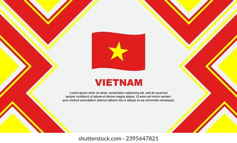 Vietnam Flag Abstract Background Design Template. Vietnam Independence Day Banner Wallpaper Vector Illustration. Vietnam Vector