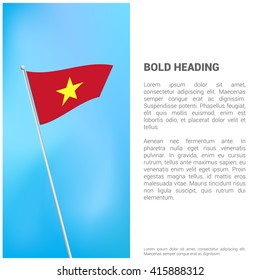 Vietnam flag Brochure - Vector Flyer Cover Page Design