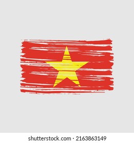 Vietnam Flag Brush. National Flag