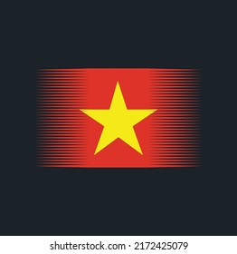 Vietnam Flag Brush. National Flag