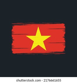 Vietnam Flag Brush. National Flag