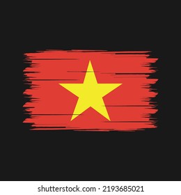 Vietnam Flag Brush. National Flag