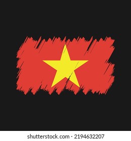 Vietnam Flag Brush. National Flag