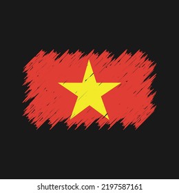 Vietnam Flag Brush Strokes. National Flag