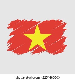 Vietnam Flag Brush Vector Illustration