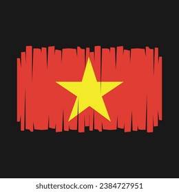 Vietnamflagge - Vektorgrafik