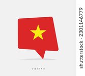 Vietnam flag bubble chat icon