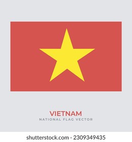 Vietnam flag design, National flag of Vietnam vector design file format eps