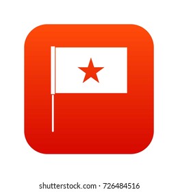 Vietnam flag icon digital red for any design isolated on white vector illustration